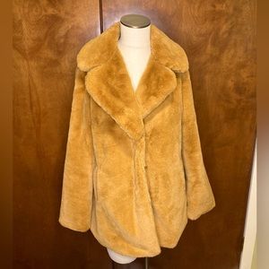 Jessica Simpson Faux Fur Jacket - Mustard
